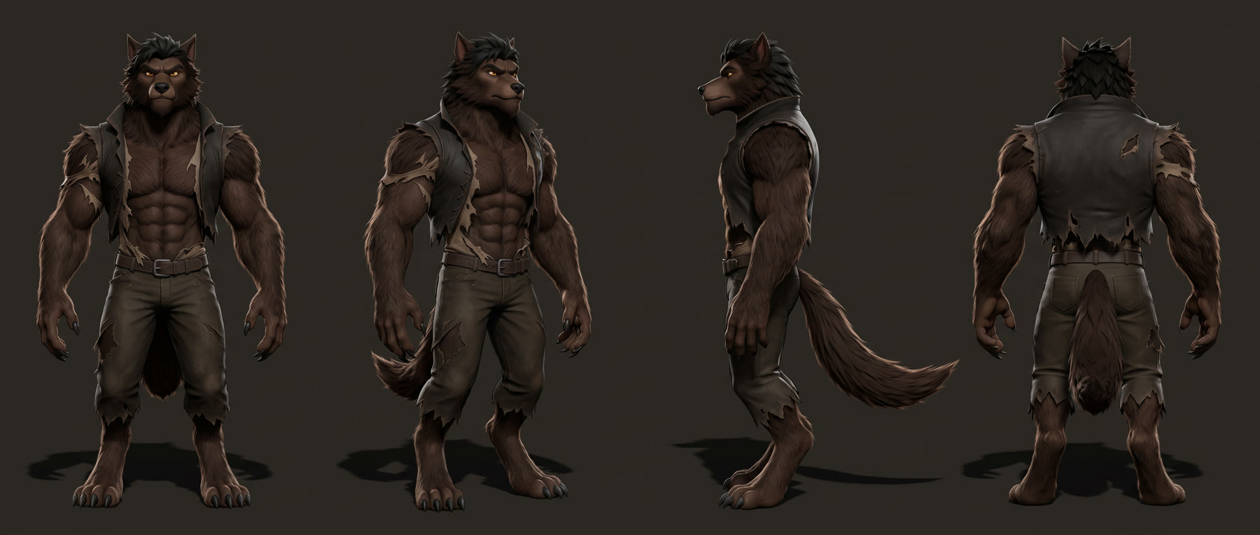 Werewolf form turnaround